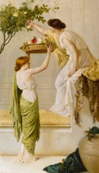 A Basket of Roses, Grecian Girls, c.1890